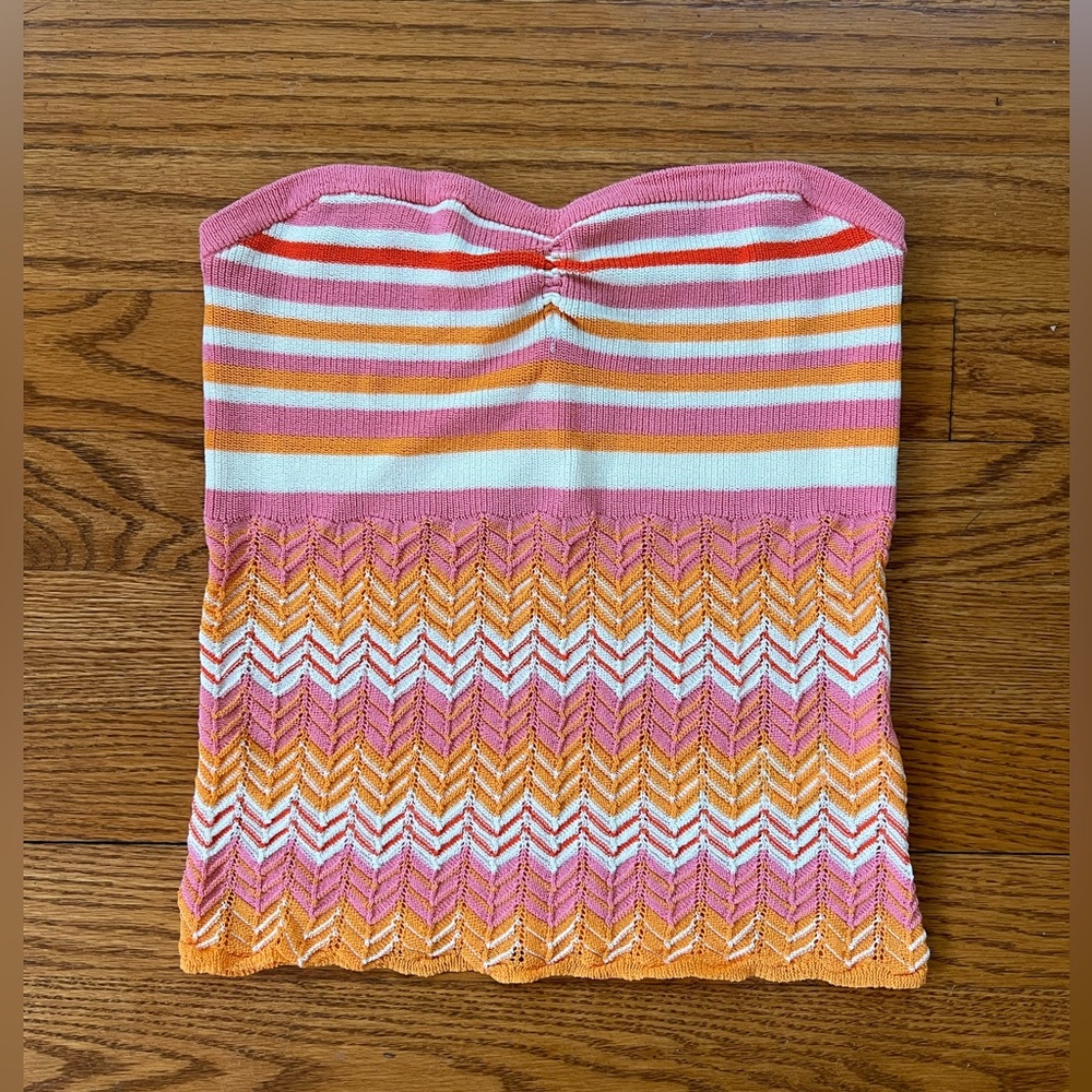 NWT F21 Strapless Crop Top Size M
